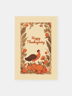 Vintage Thanksgiving Wishes Poster