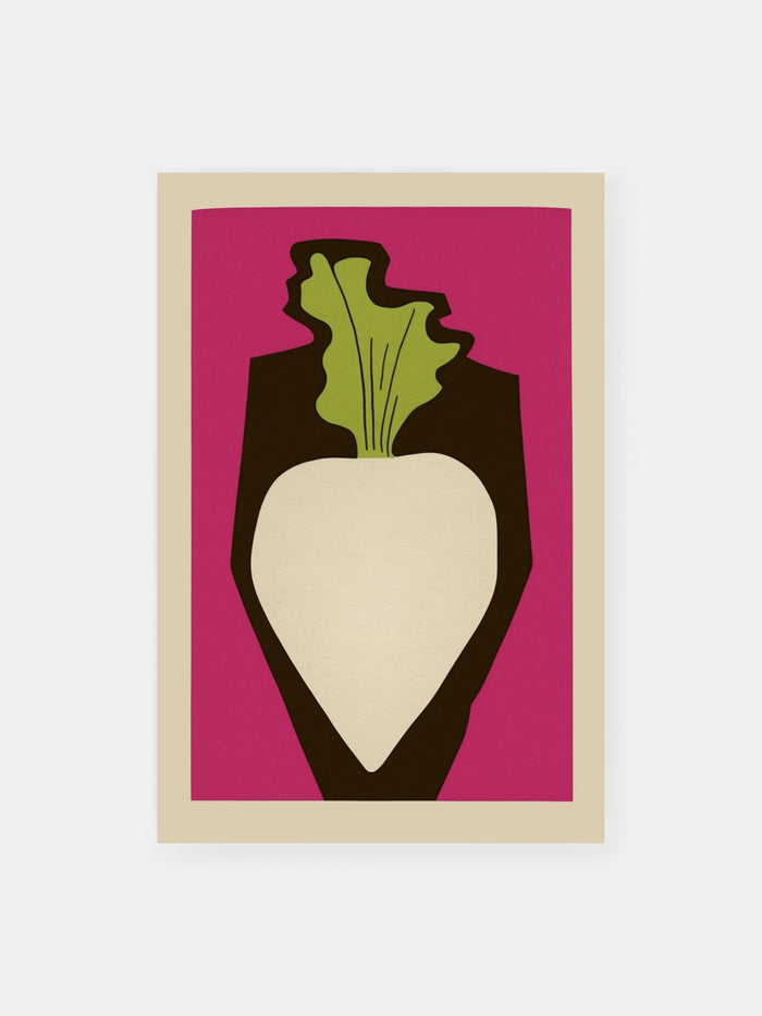 Vintage Turnip Art Poster