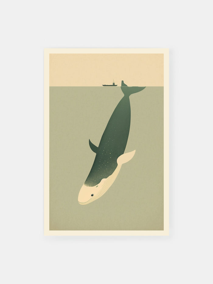 Vintage Whale Voyage Poster