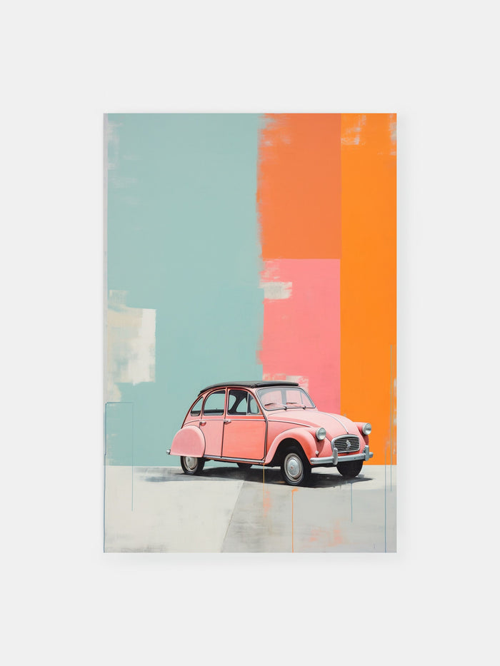 Vivid Car Portrait Poster