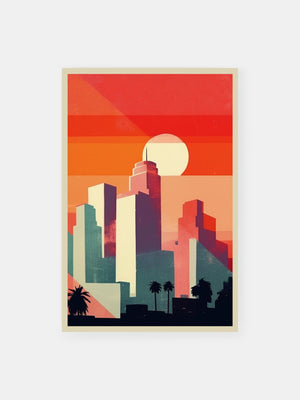Warm Sunset Cityscape Poster