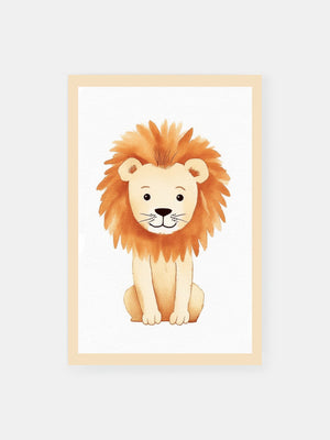 Watercolor Baby Lion Poster