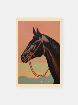 Western Style Vintage Horse Poster