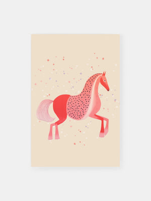 Whimsical Pink Horse Poster