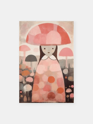 Whimsy Mushroom Girl Poster