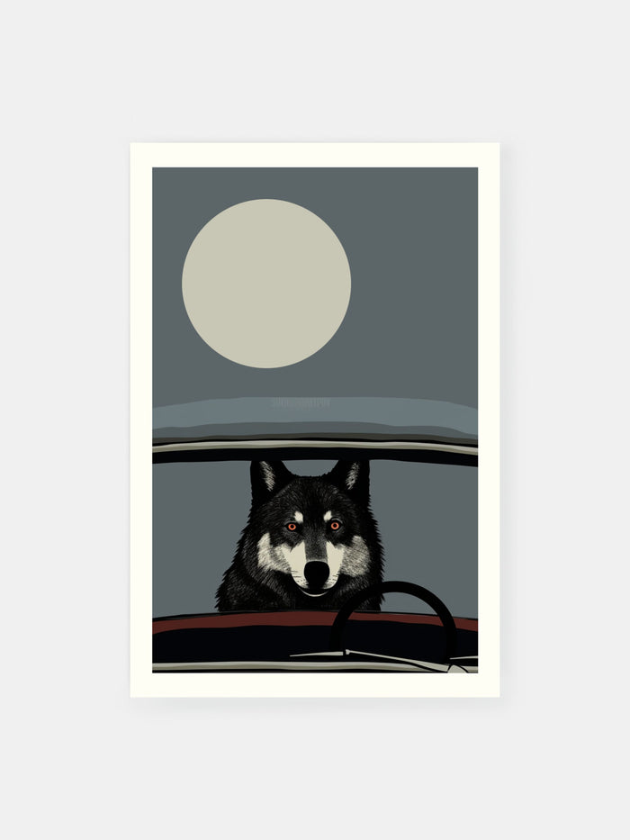 Wolf Car Ride Poster - Klumo Shop