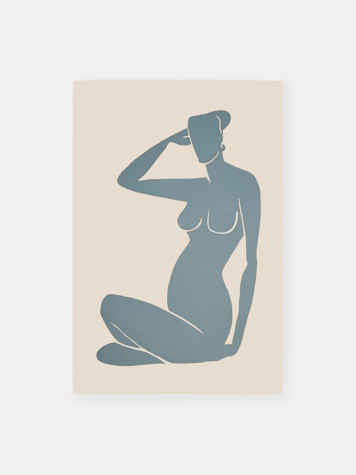 Frau Silhouette Poster